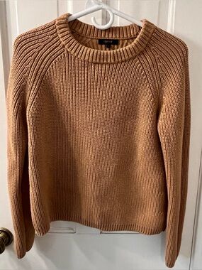 Quince 100% Organic Cotton Fisherman Sweater in Camel